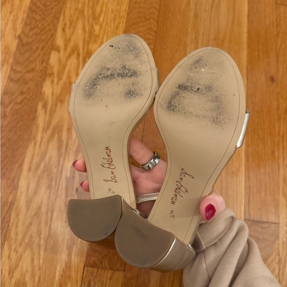 Sam Edelman Yaro Block Heel Light Gold Size 7.5 - Picture 5 of 5